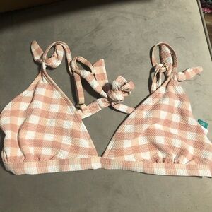 ☀️Peach plaid top